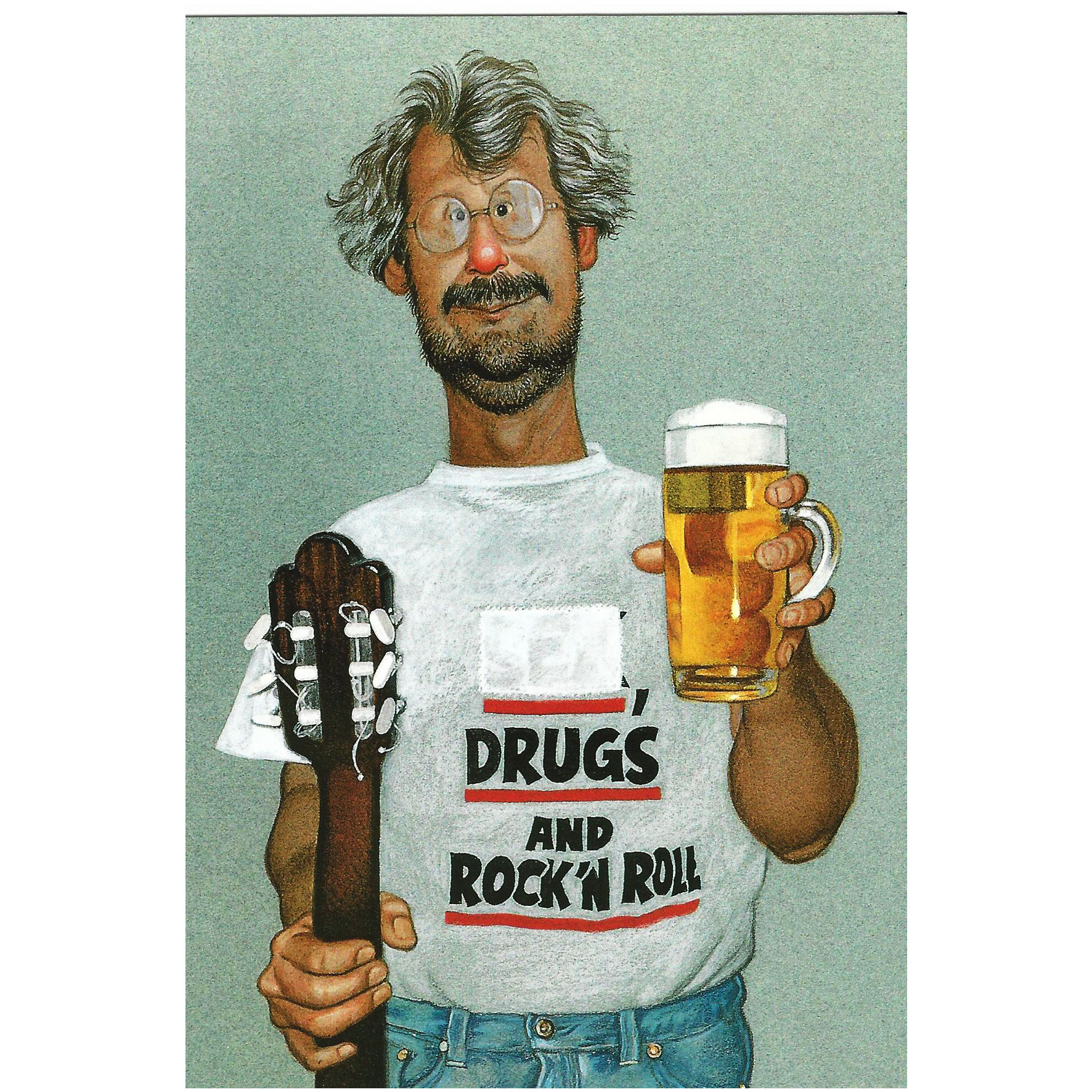 Postkaart Inkognito ‘…, Drugs & Rock ‘n Roll’